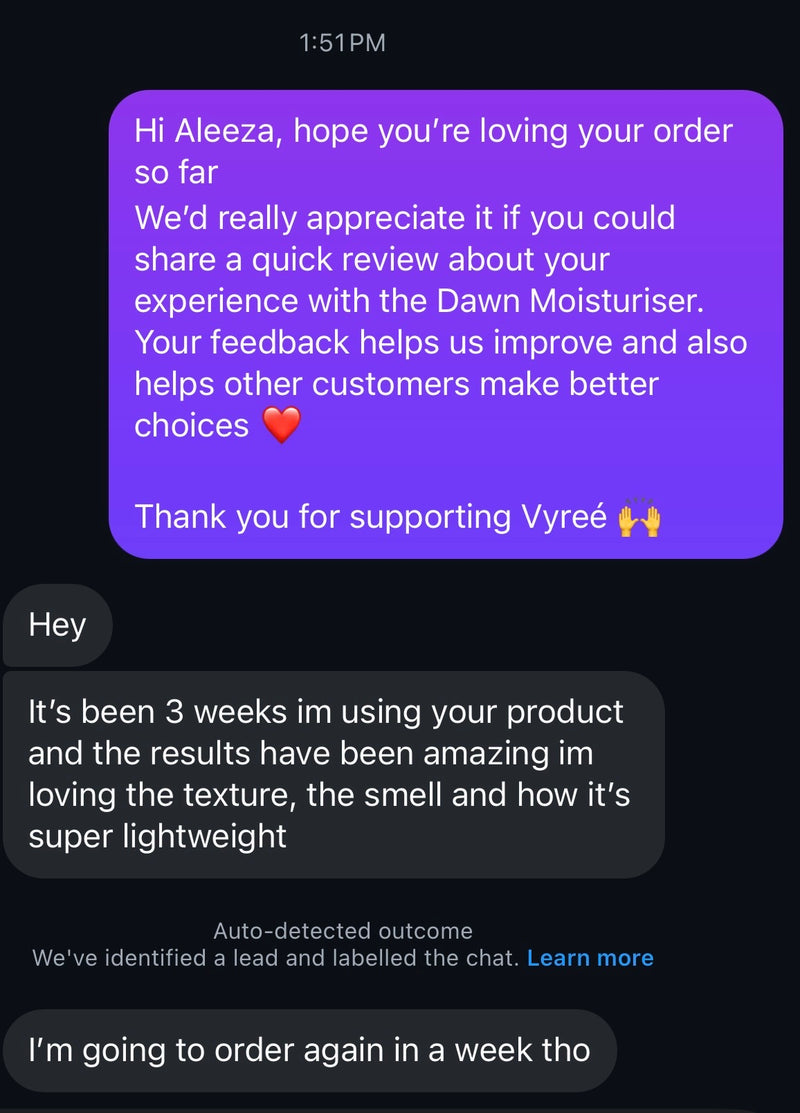 Customer testimonial