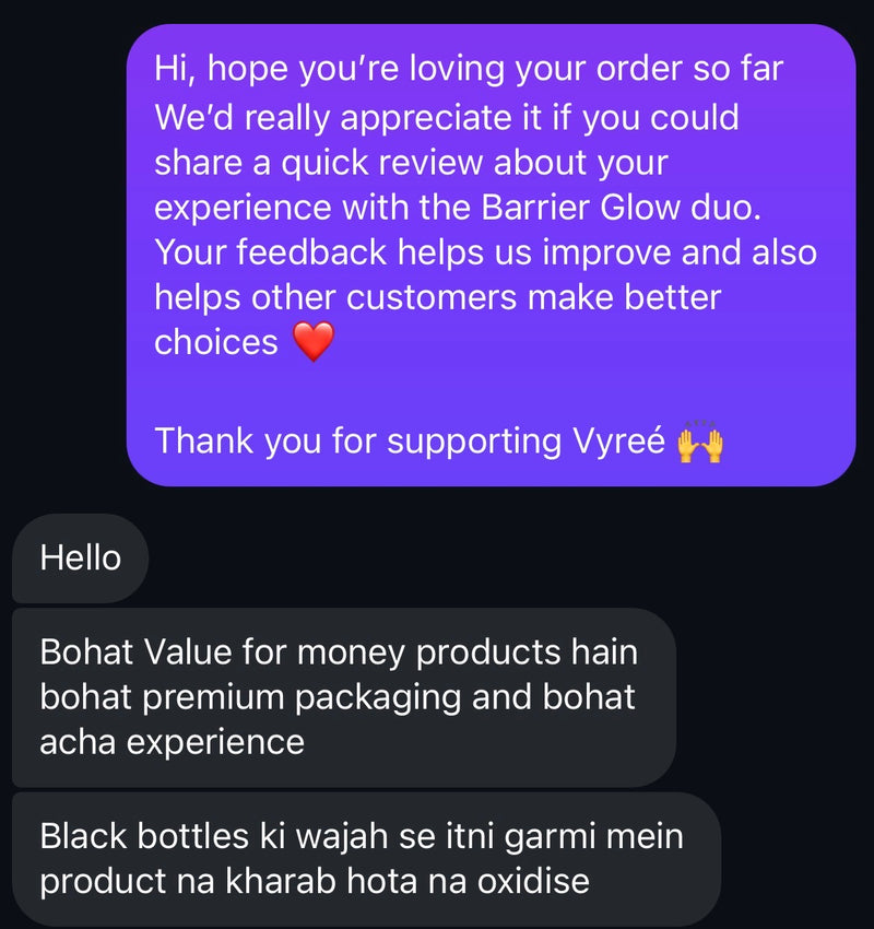 Customer testimonial