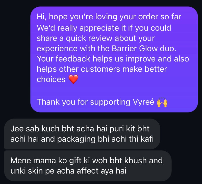 Customer testimonial